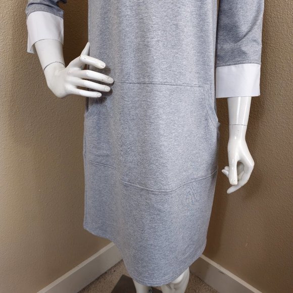 SOFT SURROUNDINGS Heather Gray Corryn Sweatshirt Dress~Size S~NWT - Picture 3 of 12